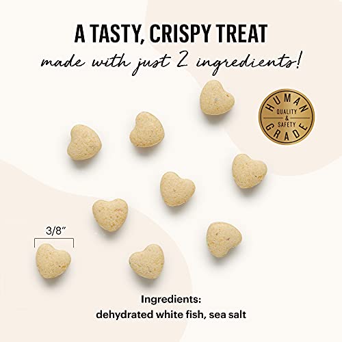 The Honest Kitchen Smittens® Bites: Heart-Shaped White Fish Cat Treats, 1.5 oz Bag