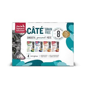 the honest kitchen câté™ grain free wet cat food pâté variety pack – 5.5 oz (pack of 8)