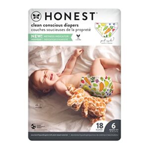 The Honest Company - Eco-Friendly and Premium Disposable Diapers - Pandas, Size 6 (35+ lbs), 18 Count