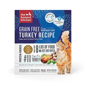 the honest kitchen dehydrated grain free turkey cat food, 2 lb box