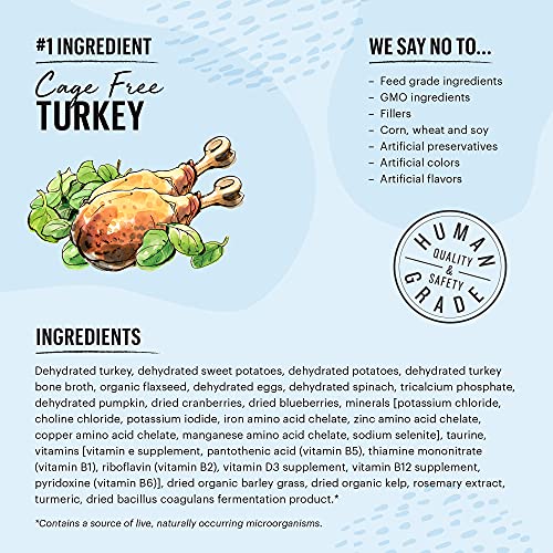 The Honest Kitchen Dehydrated Grain Free Turkey Cat Food, 2 lb Box