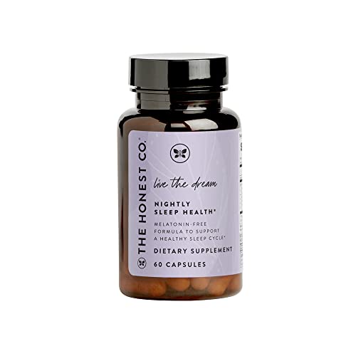 The Honest Company Live The Dream Nightly Sleep Health Supplement | Vegan, Non-GMO | 60 Count Capsules