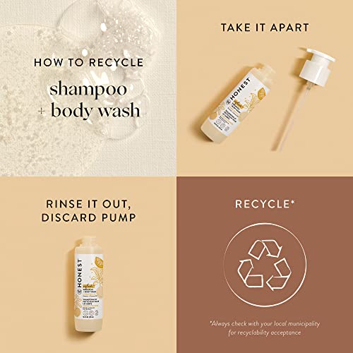 The Honest Company Sweet Orange Vanilla Conditioning Detangler Spray, 4 fl. oz. and The Honest Company Perfectly Gentle Sweet Orange Vanilla Shampoo + Body Wash, 10 Fl Oz (Pack of 1)