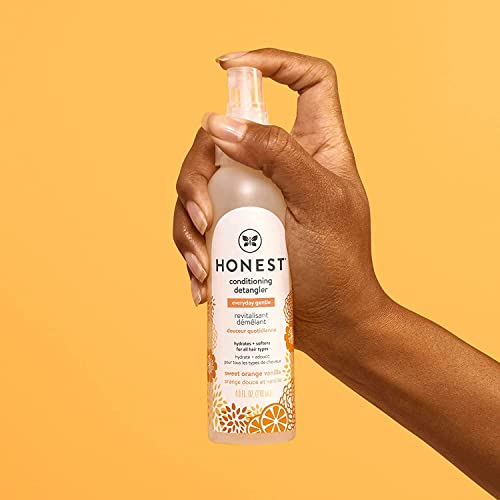 The Honest Company Sweet Orange Vanilla Conditioning Detangler Spray, 4 fl. oz. and The Honest Company Perfectly Gentle Sweet Orange Vanilla Shampoo + Body Wash, 10 Fl Oz (Pack of 1)