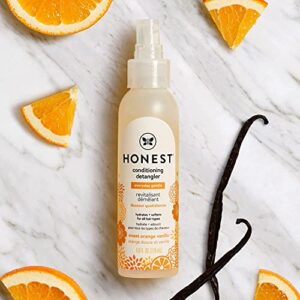 The Honest Company Sweet Orange Vanilla Conditioning Detangler Spray, 4 fl. oz. and The Honest Company Perfectly Gentle Sweet Orange Vanilla Shampoo + Body Wash, 10 Fl Oz (Pack of 1)