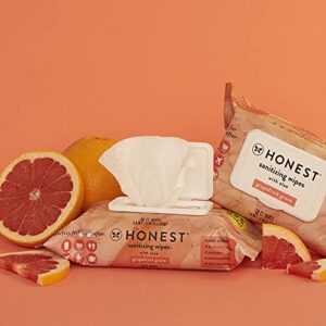 The Honest Company Sanitizing Alcohol Wipes, Grapefruit Grove, 15 Count (Pack of 10)