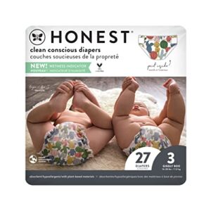 the honest company – eco-friendly and premium disposable diapers – pandas, size 3 (16-28 lbs), 27 count