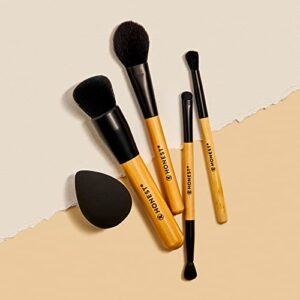 Honest Beauty Blending Crease Brush with Renewable Bamboo + Synthetic Bristles | Makeup Brush for Eyeshadow | Cruelty Free | 1 count