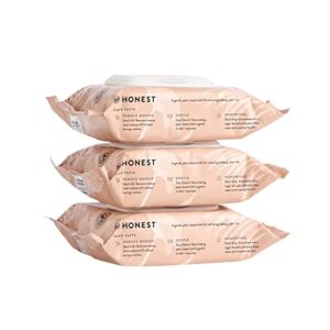 honest beauty makeup remover facial wipes | plant-based, hypoallergenic | 30 count 3 pack