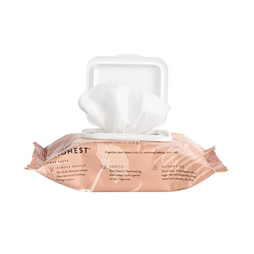 Honest Beauty Makeup Remover Facial Wipes | Plant-Based, Hypoallergenic | 30 Count 3 Pack