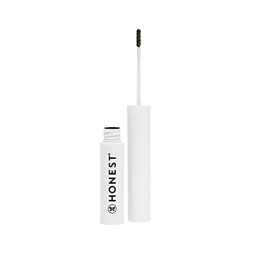 Honest Beauty Healthy Brow Gel, Taupe with Castor Oil | Plant Derived Proteins | Fuller + Healthy-Looking Brows | EWG Certified & Vegan | 0.05 Fl Oz