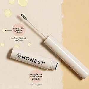 Honest Beauty Healthy Brow Gel, Taupe with Castor Oil | Plant Derived Proteins | Fuller + Healthy-Looking Brows | EWG Certified & Vegan | 0.05 Fl Oz