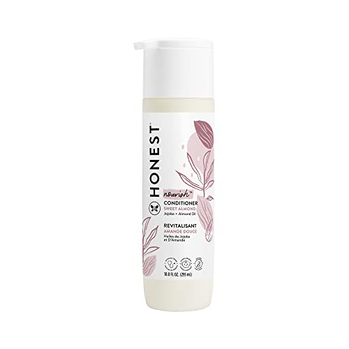 The Honest Company Silicone-Free Conditioner | Gentle for Baby | Naturally Derived, Tear-free, Hypoallergenic | Sweet Almond Nourish, 10 fl oz