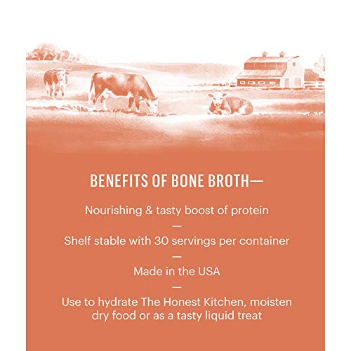 The Honest Kitchen Daily Boosts: Instant Beef Bone Broth Liquid Treat with Turmeric for Dogs and Cats, 3.6oz