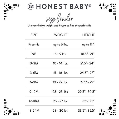 HonestBaby unisex baby Organic Cotton Short Sleeve Bodysuits Multipack and Toddler T Shirt Set, 5 Pack Bright White, 3-6 Months US