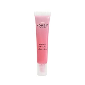 honest beauty gloss-c lip gloss, pink agate, vegan, sheer + buildable with coconut oil & hyaluronic acid, 0.33 fl oz