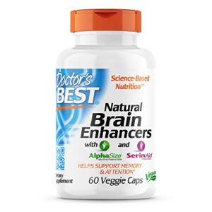 doctor’s best natural brain enhancers, non-gmo, vegan, gluten free, 60 veggie caps (drb-00214)