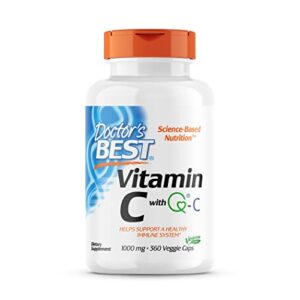 doctor’s best vitamin c with quali-c 1000 mg, healthy immune system, 360 count (pack of 1)