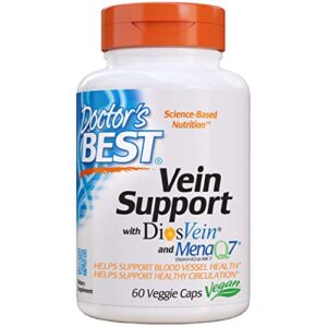 doctor’s best vein support with diosvein & menaq7, circulation for healthy legs, non-gmo, gluten & soy free, vegan, 60 count