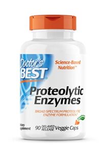 doctor’s best proteolytic enzymes, digestion, muscle, joint, non-gmo, gluten free, vegetarian, 90 veggie caps