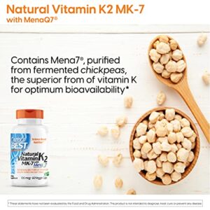 Doctor's Best Natural Vitamin K2 Mk-7 with MenaQ7, 60 Count