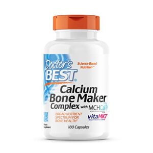 doctor’s best calcium bone maker complex with mchcal, supports bone health, muscular, skeletal & vascular health, 180 caps