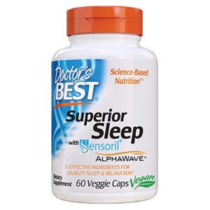 doctor’s best superior sleep with sensoril, formula contains ashwagandha, 5-htp, l-theanine & gaba, 60 count
