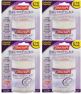 the doctor’s brushpicks interdental toothpicks, 275 count (pack of 4)