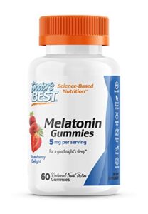 doctor’s best melatonin gummies- 5 mg per serving, helps promote healthy sleep, jet lag, 60 count