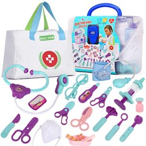 Doctor Kit for Kids and Toddlers - 22 Pieces Medical Role Play Toys–Doctor Pretend Toy- Dr Playset with Medical Storage Box
