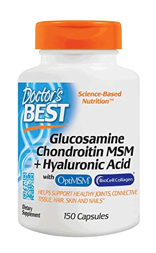 Doctor's Best, (2 Pack Glucosamine Chondroitin MSM + Hyaluronic Acid, 150 Veggie Caps