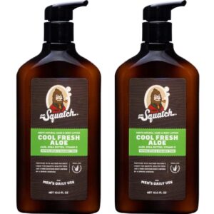 dr. squatch men’s natural lotion non-greasy men’s lotion – 24-hour moisturization hand and body lotion – made with shea butter, coconut oil, vitamin e, & menthyl lactate – cool fresh aloe (2 pack)