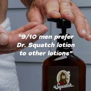 Dr. Squatch Men's Natural Lotion Non-Greasy Men's Lotion - 24-hour moisturization hand and body lotion - Made with Shea Butter, Coconut Oil, Vitamin E, & Menthyl Lactate - Cool Fresh Aloe (2 Pack)