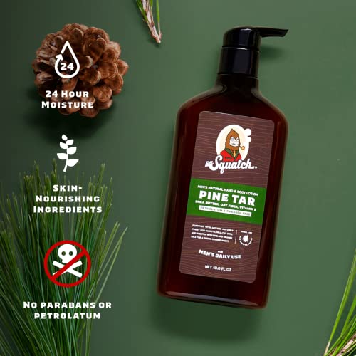 Dr. Squatch Men's Natural Lotion Non-Greasy Men's Lotion - 24-hour moisturization hand and body lotion - Made with Shea Butter, Coconut Oil, Vitamin E, & Menthyl Lactate - Cool Fresh Aloe (2 Pack)