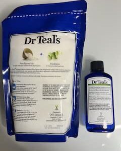 Dr. Teal's Relax & Relief Epsom Salt & Foaming Bath with Eucalyptus & Spearmint, 2 Piece Travel Set 11oz. Bag of Bath Salts & 3oz Bottle of Foam Bath (Eucalyptus)