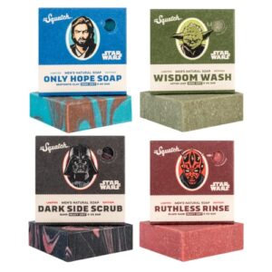 dr. squatch the soap star wars soap collection – men’s natural bar soap – 4 bar soap bundle star wars soap for men