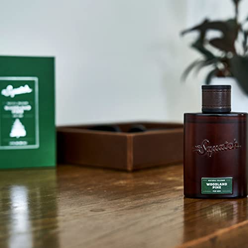 Dr. Squatch Men's Cologne Woodland Pine - Natural Cologne made with sustainably-sourced ingredients - Manly fragrance of pine, cypress, and vetiver - Inspired by Pine Tar Bar Soap