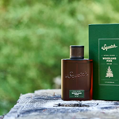 Dr. Squatch Men's Cologne Woodland Pine - Natural Cologne made with sustainably-sourced ingredients - Manly fragrance of pine, cypress, and vetiver - Inspired by Pine Tar Bar Soap