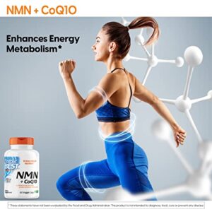 Doctor's Best NMN + CoQ10, Supports Healthy Aging, Energy, and NAD+ Production, Vegan, 60 Veggie Caps