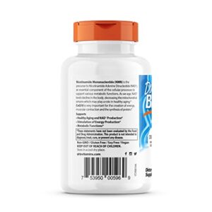 Doctor's Best NMN + CoQ10, Supports Healthy Aging, Energy, and NAD+ Production, Vegan, 60 Veggie Caps