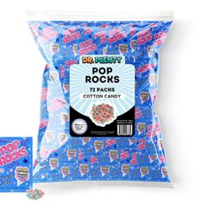 Pop Rocks Cotton Candy Bulk (0.33oz) - 72 Pack of Cotton Candy Flavored Poprocks - Retro Crackling Rock Candy - By Dr. Plenty