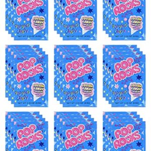 Pop Rocks Cotton Candy Bulk (0.33oz) - 72 Pack of Cotton Candy Flavored Poprocks - Retro Crackling Rock Candy - By Dr. Plenty