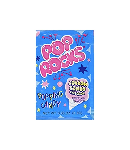 Pop Rocks Cotton Candy Bulk (0.33oz) - 72 Pack of Cotton Candy Flavored Poprocks - Retro Crackling Rock Candy - By Dr. Plenty