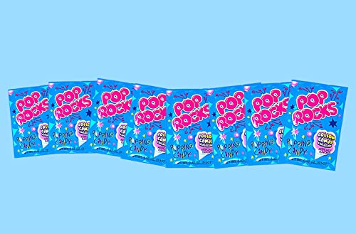 Pop Rocks Cotton Candy Bulk (0.33oz) - 72 Pack of Cotton Candy Flavored Poprocks - Retro Crackling Rock Candy - By Dr. Plenty