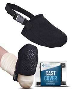 doctor’s select leg cast sock cover – non slip adjustable cast socks over cast for women and men | foot cast toe cover socks