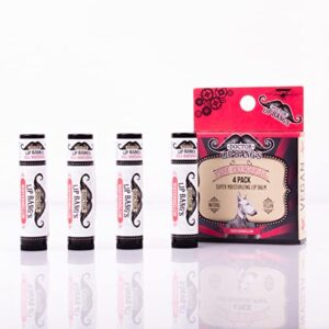 doctor lip bang’s super moisturizing lip balm | 4 pack | watermelon| all natural & cruelty free | 100% vegan | for dry & cracked lips