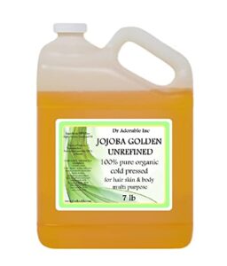 dr adorable jojoba oil golden organic 100% pure 128 oz / one gallon / 7 lb