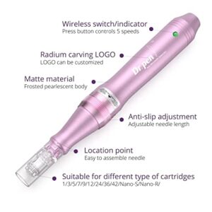 Dr. Pen Ultima M7 Professional Kit - Authentic Multi-function Wireless Derma Beauty Pen - Trusty Skin Care Tool Kit - 12pins (0.25mm) х2 + 36pins (0.25mm) х2 + Round Nano (0.25mm) x2 Cartridges