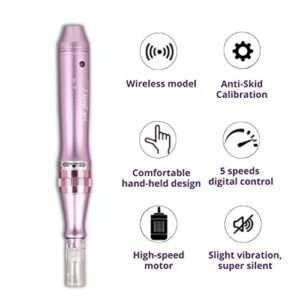 Dr. Pen Ultima M7 Professional Kit - Authentic Multi-function Wireless Derma Beauty Pen - Trusty Skin Care Tool Kit - 12pins (0.25mm) х2 + 36pins (0.25mm) х2 + Round Nano (0.25mm) x2 Cartridges