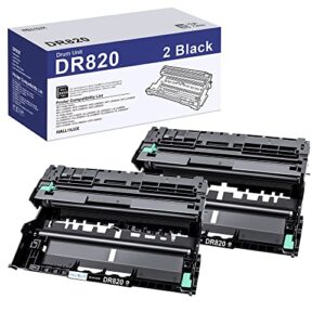 dr820 dr-820 drum unit compatible replacement for brother dr820 dr-820 dr 820 for mfc-l5850dw hl-l6200dw hll6200dw l6200dw mfc-l5900dw mfc-l5700dw hl-l5200dw l5200dwt printer (2 black)